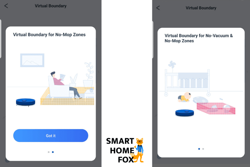No-Go und No-Mop-Zonen werden in der Ecovacs Deebot T9 App definiert